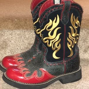 Ariat Fatbaby Originals Flamed Boots Size 10, cowboy boots, western, rare